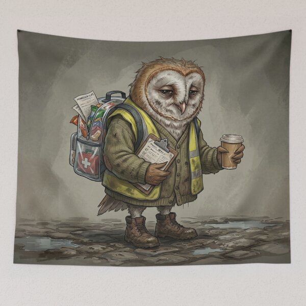 Item preview, Funny Exhausted Owl Teacher School Field Trip Chaperone Art designed and sold by Englandbear.