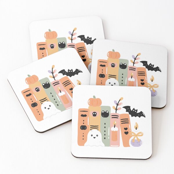 Item preview, Halloween Bookshelf | Pumpkin, Candle & Bat designed and sold by Nyxander's Bookish Catalogue.