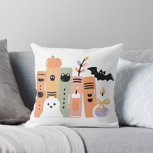 Item preview, Halloween Bookshelf | Pumpkin, Candle & Bat designed and sold by Nyxander's Bookish Catalogue.
