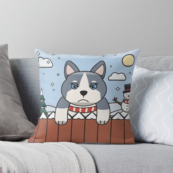 Item preview, Grumpy Husky Puppy in Snow, Funny Winter Dog designed and sold by MHVectorArt.