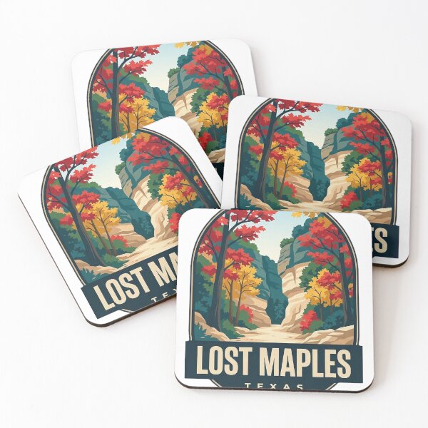 Item preview, Lost Maples Texas Red Maple Canyon Oval Badge Sticker designed and sold by DetourDgn.