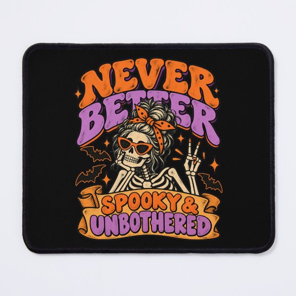 Item preview, Never Better Messy Bun Skeleton Halloween Cool Design designed and sold by DarkRelicStudio.