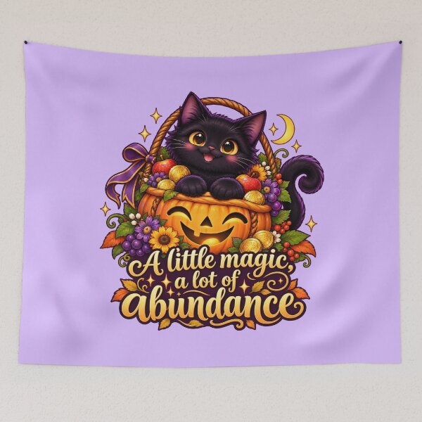Item preview, Magical Abundance Black Cat designed and sold by DreamagineArtDesign.