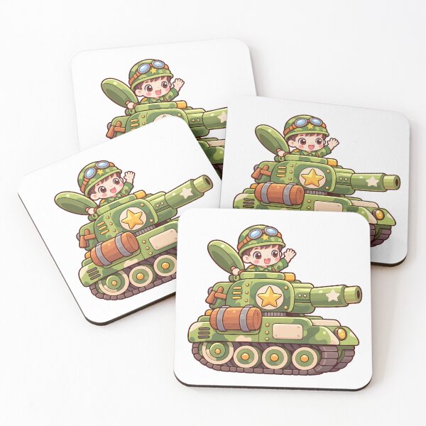 Item preview, Cute Kawaii Tank Soldier Cartoon | Chibi Military Adventure designed and sold by mumeaw.