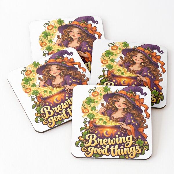 Item preview, Cheerful Witch Brewing Good Things designed and sold by DreamagineArtDesign.