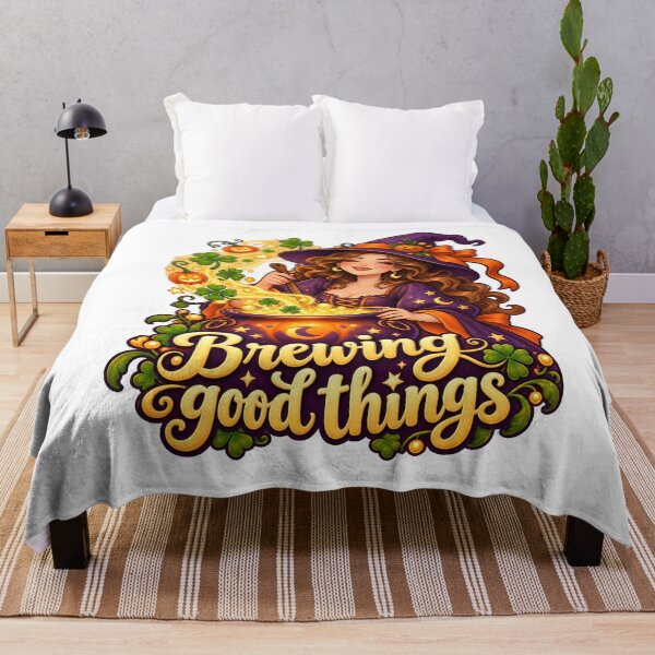 Item preview, Cheerful Witch Brewing Good Things designed and sold by DreamagineArtDesign.