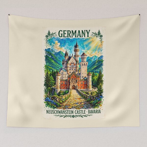 Item preview, Copy of Germany — Neuschwanstein Castle — A Castle in Bloom designed and sold by DibujandoPorfa.