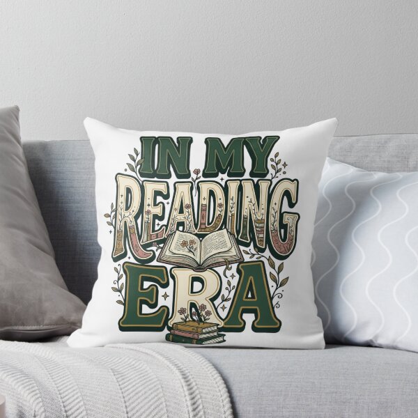 Item preview, In My Reading Era Botanical Book Stack and Floral Typography designed and sold by mood-draftsman.