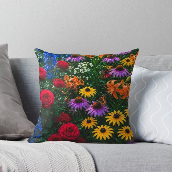 Item preview, Bright Summer Flower Field with Sunflowers Poppies and Lupines designed and sold by Nexus Space.