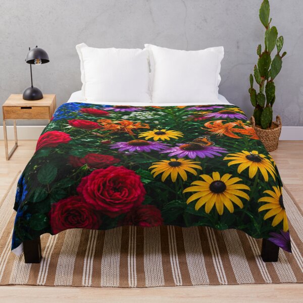 Item preview, Bright Summer Flower Field with Sunflowers Poppies and Lupines designed and sold by Nexus Space.