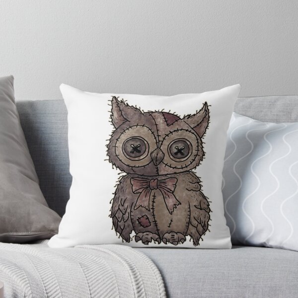 Item preview, Spooky Voodoo Stitched Owl Plush Illustration designed and sold by Potattoo.