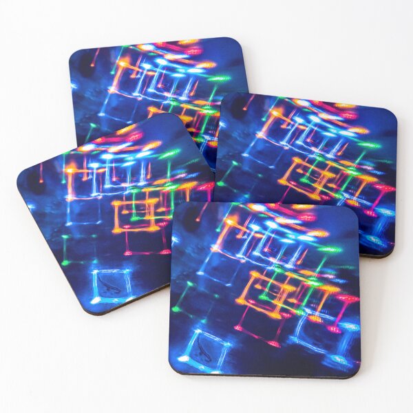 Item preview, Neon Lights Abstract – Colorful Cyberpunk Geometric Art, Electric Blue Aesthetic designed and sold by Visual Arts Dominika Cybuch.
