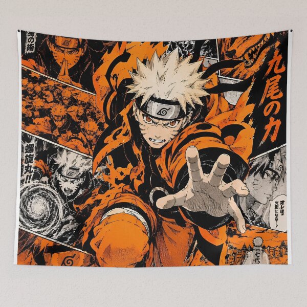 Item preview, Orange Ninja Warrior – Nine Tailed Fox Anime Manga Collage designed and sold by Dyan4.