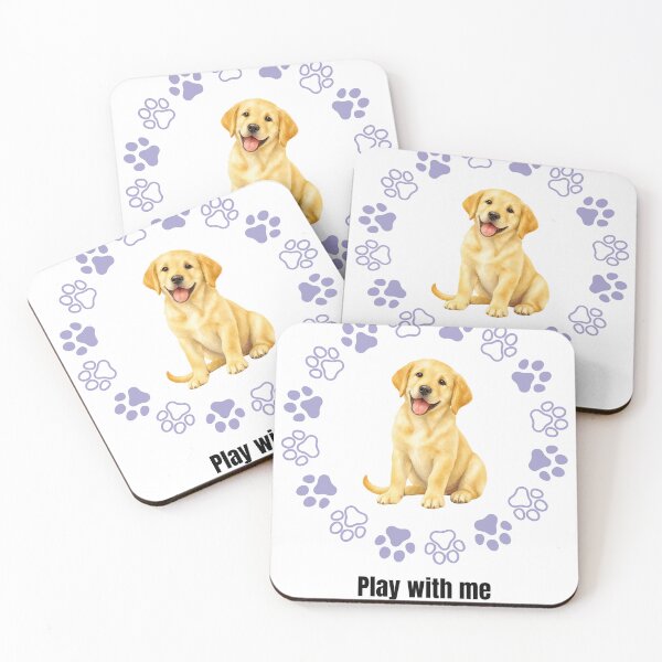 Item preview, Happy Golden Retriever Puppy With Tongue Out And Paw Prints designed and sold by Mythoughts0518.