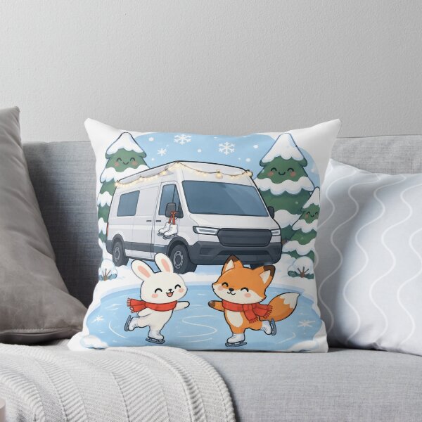 Item preview, Cute Christmas Camper Ice Skating Friends designed and sold by porchswings.