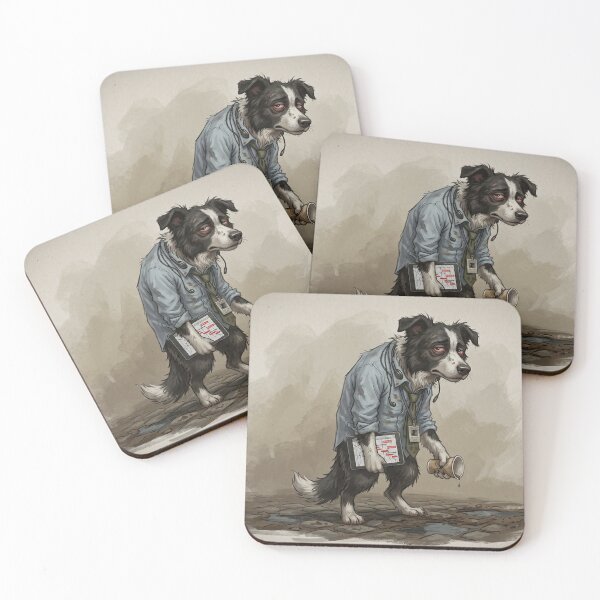 Item preview, Funny Border Collie Project Manager Office Burnout Art designed and sold by Englandbear.