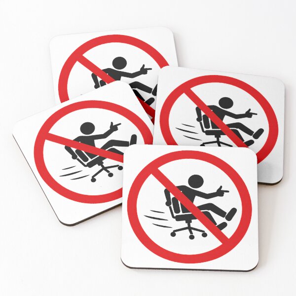 Item preview, No Office Chair Drifting Funny Sign designed and sold by MonkiFlipp.