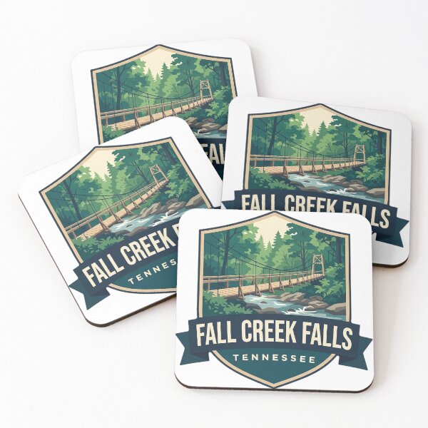 Item preview, Fall Creek Falls Tennessee Swinging Bridge Shield Badge Sticker designed and sold by DetourDgn.