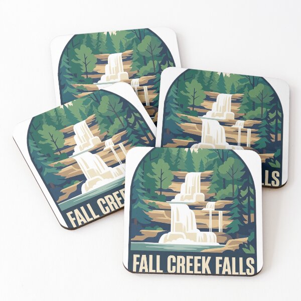 Item preview, Fall Creek Falls Tennessee Cane Creek Cascades Arch Badge Sticker designed and sold by DetourDgn.