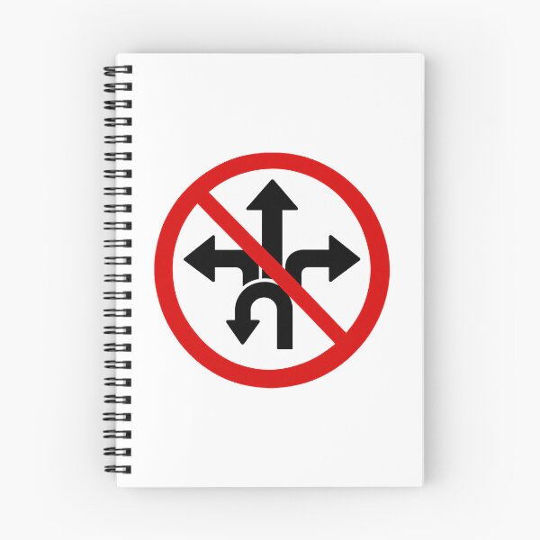 Item preview, No Turning Funny Traffic Prohibition Sign designed and sold by MonkiFlipp.