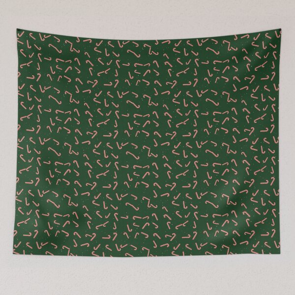 Item preview, Candy Canes Seamless Pattern - Parrot Green Peppermint Cane In A Bright Palette designed and sold by cute-animals99.