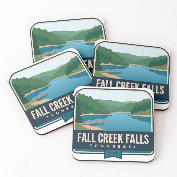 Item preview, Fall Creek Falls Tennessee Fall Creek Lake Ribbon Badge Sticker designed and sold by DetourDgn.