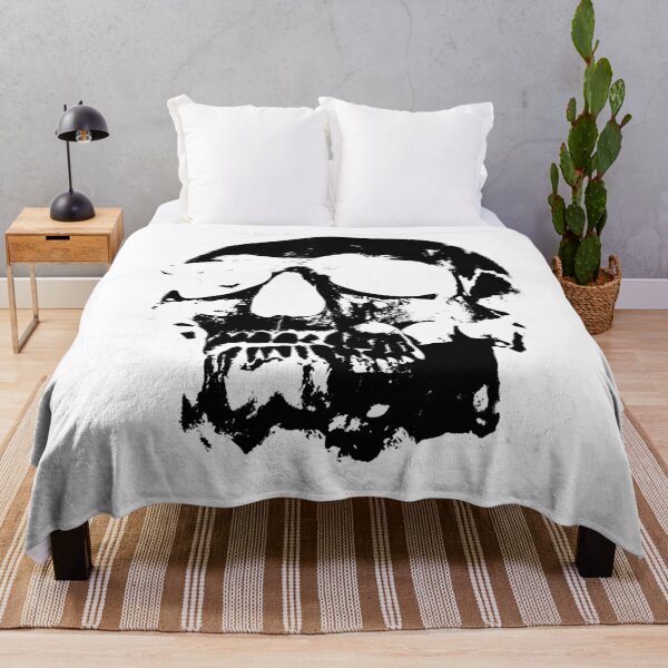 Item preview, Dark Gothic Skull – Black and White Skeleton Art designed and sold by Comfy-Clo.