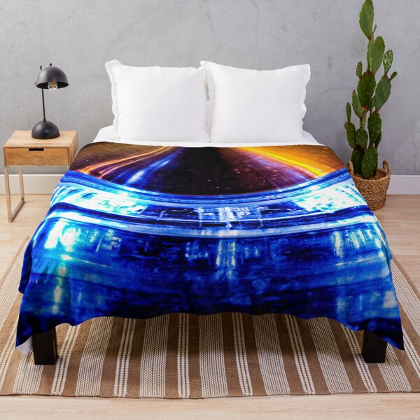 Item preview, Electric Blue and Gold – Futuristic Abstract Photography, Neon Geometric Art designed and sold by Visual Arts Dominika Cybuch.