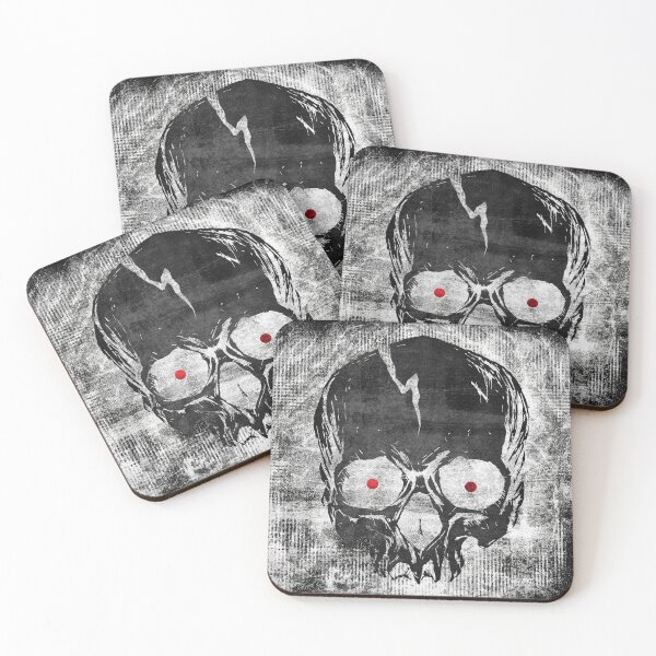 Item preview, Red Eyed Black Skull Distressed Grunge Horror Graphic designed and sold by Ghoul Enterprises.