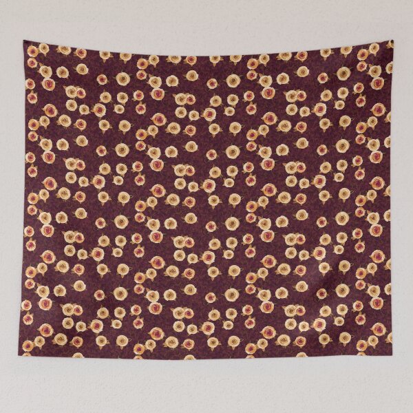 Item preview, Painted Flowers Design In Cinnamon, A Festive Painted Bloom Pattern designed and sold by cute-animals99.