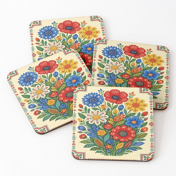 Item preview, Folk Art Floral Bouquet Traditional Pattern designed and sold by Nexus Space.