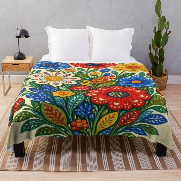 Item preview, Folk Art Floral Bouquet Traditional Pattern designed and sold by Nexus Space.