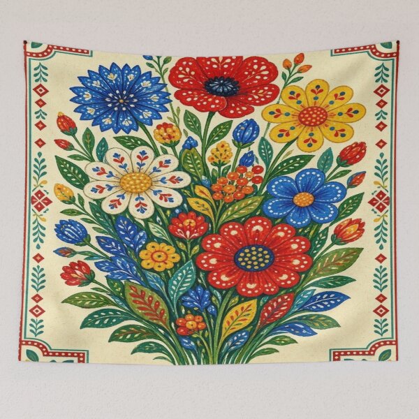 Item preview, Folk Art Floral Bouquet Traditional Pattern designed and sold by Nexus Space.
