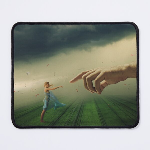 Item preview, Surreal Creation of Adam Concept - Giant Hand of God and Tiny Woman designed and sold by Vizerskaya.