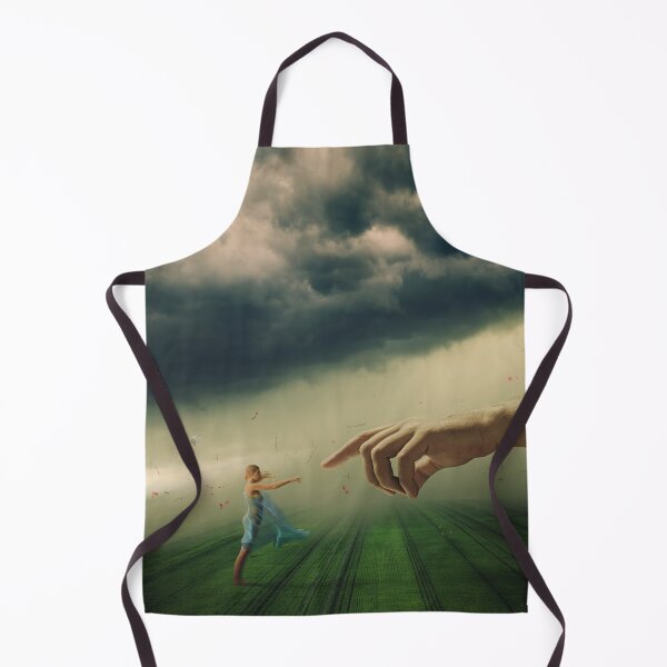 Item preview, Surreal Creation of Adam Concept - Giant Hand of God and Tiny Woman designed and sold by Vizerskaya.