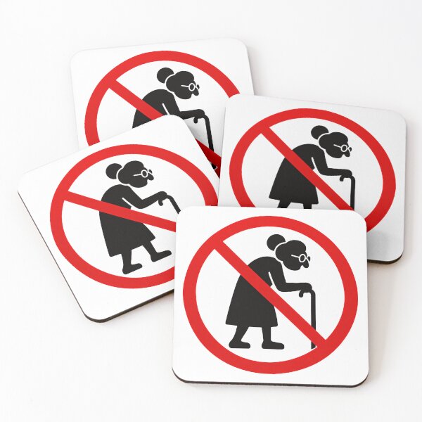 Item preview, No Old People Allowed Funny Prohibition Sign designed and sold by MonkiFlipp.