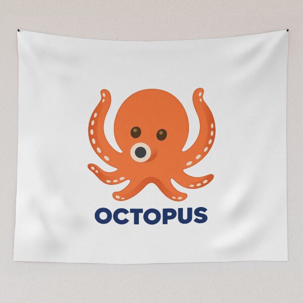 Item preview, Cute Orange Octopus Cartoon – Ocean Animal Illustration designed and sold by Atlant11.