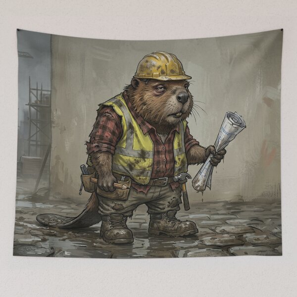 Item preview, Funny Construction Site Manager Beaver Civil Engineer Art designed and sold by Englandbear.