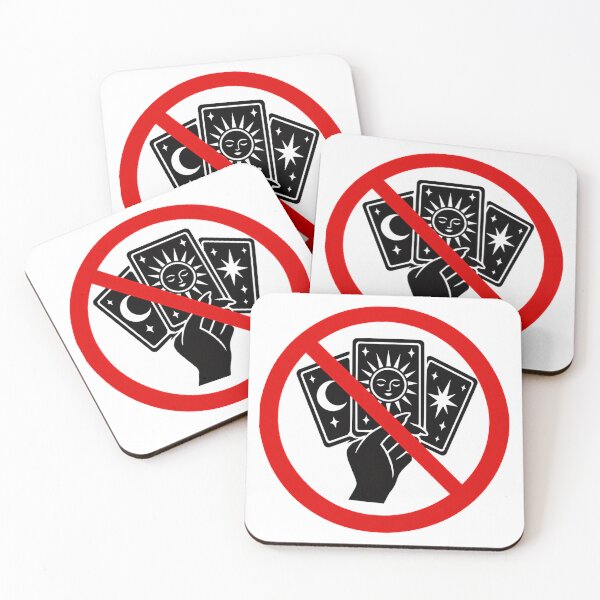 Item preview, No Tarot Cards Funny Prohibition Sign designed and sold by MonkiFlipp.