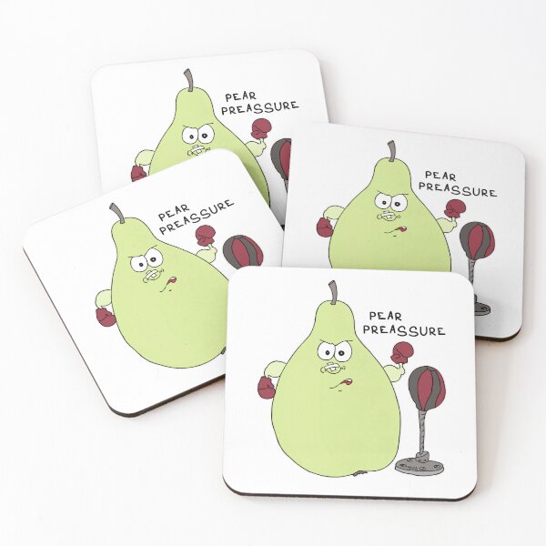 Item preview, Pear Pressure | Funny Boxing Pear Fruit Visual Pun Sticker designed and sold by MyxaART.