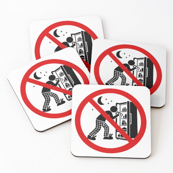 Item preview, No Midnight Snacking Funny Prohibition Sign designed and sold by MonkiFlipp.