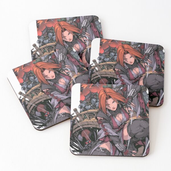 Item preview, Red Haired Ninja Assassin – Female Shinobi Warrior Japanese Anime Art designed and sold by Dyan4.