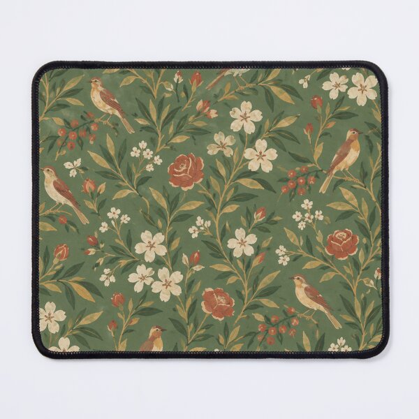 Item preview, Roman Fresco Pattern | Ancient Garden Birds and Laurel on Pompeian Green designed and sold by StickyGuys.