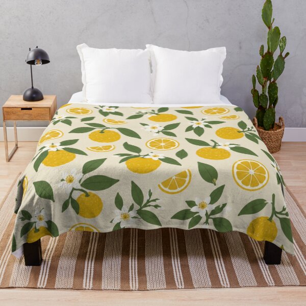 Item preview, Yuzu Pattern | Japanese Citrus Fruit and Blossoms Botanical Scatter designed and sold by StickyGuys.