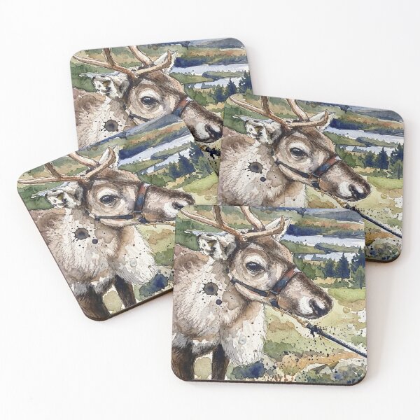 Item preview, Reindeer Portrait in Scenic Wilderness designed and sold by Astute-Artio-Photography.