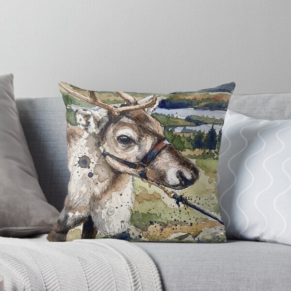 Item preview, Reindeer Portrait in Scenic Wilderness designed and sold by Astute-Artio-Photography.
