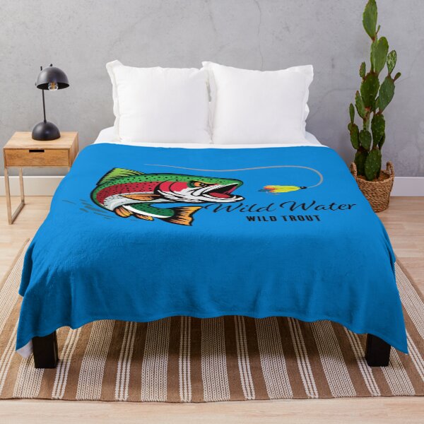 Item preview, Rainbow trout fishing logo style illustration "Wild Water, Wild Ttout". designed and sold by Art-Horizon.