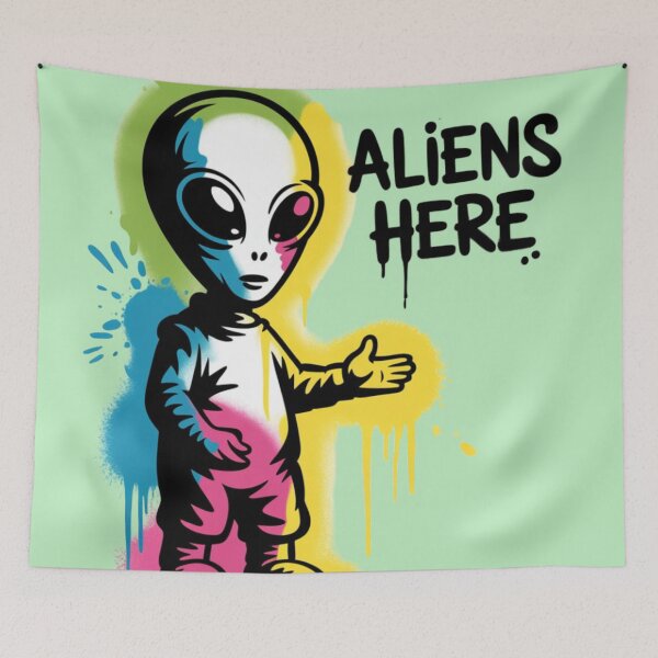 Item preview, Banksy - Aliens here designed and sold by 123ks.