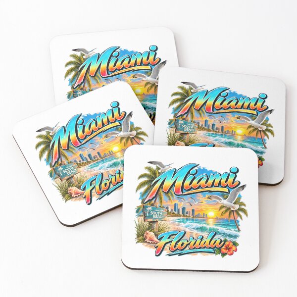 Item preview, This is a beach design for Miami, Florida. designed and sold by RBBeachDesigns.