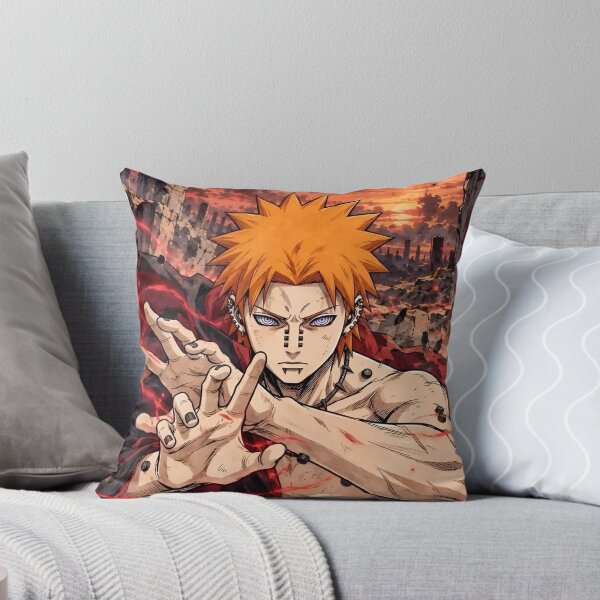 Item preview, Orange-Haired Anime Villain in Akatsuki Cloak – Dark Shinobi Battle Art designed and sold by Dyan4.